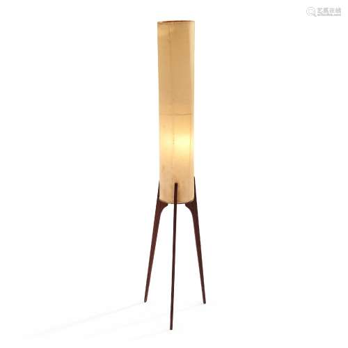 Danish Mid-century Modern Rocket Floor Lamp, c. 1960, teak, ...