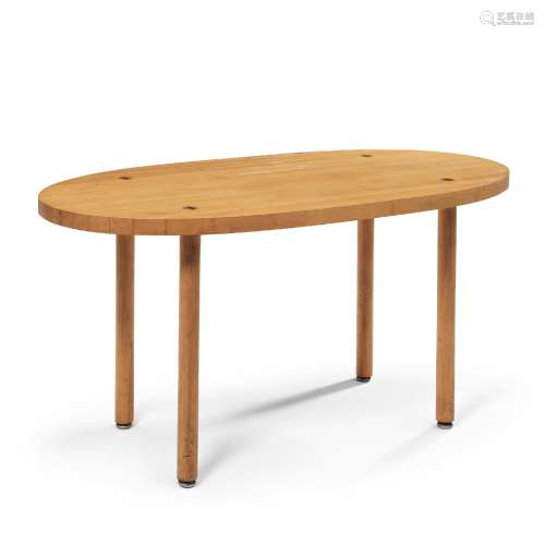Thompson Co. Oval Maple Table, Lancaster, New Hampshire, lat...
