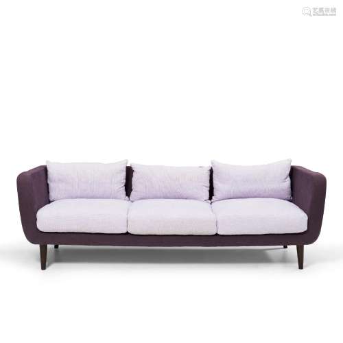 Modern Three-seat Sofa, contemporary, loose cushions, unmark...