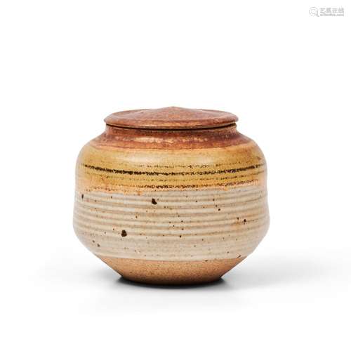 Karen Karnes (1925-2016) Studio Pottery Lidded Vessel,  Verm...