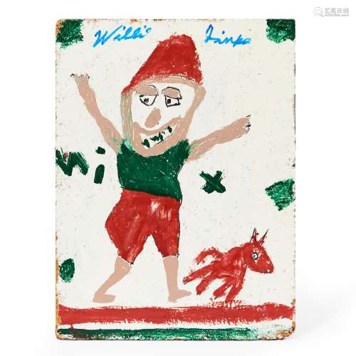 Willie Jinks (1922-2010) Clown, Atlanta, Georgia, paint on p...