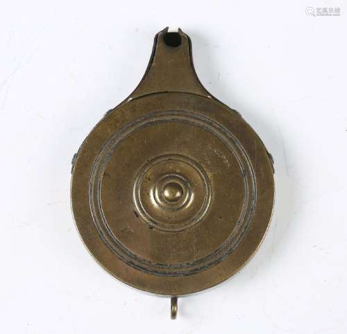 A 19th century steel mounted brass cap dispenser by S. Allpo...