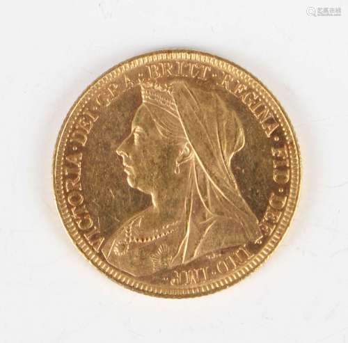A Victoria Old Head sovereign 1896, Melbourne Mint.