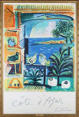 Pablo Picasso - 'Côte d'Azur', lithograph in colours on wove...