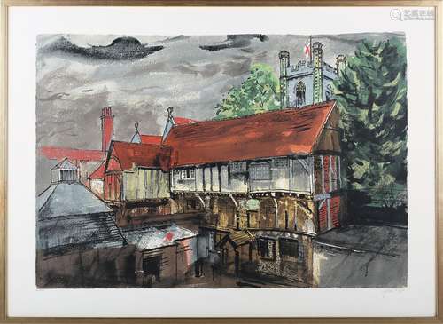 John Egerton Piper - Chantry House, Henley, screenprint in c...