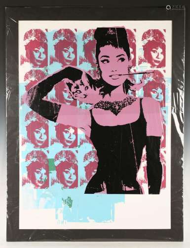 Jim Starr - Audrey Hepburn, 21st century screenprint on wove...