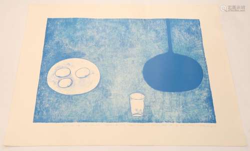 William Scott - 'Blue Still Life', lithograph in colours on ...