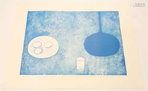 William Scott - 'Blue Still Life', lithograph in colours on ...