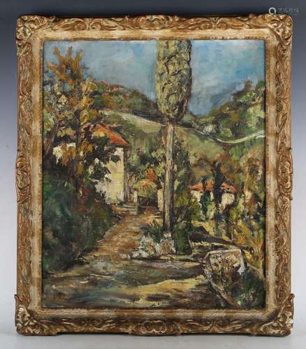 Fred Romantil - Continental Landscape, 20th century oil on c...