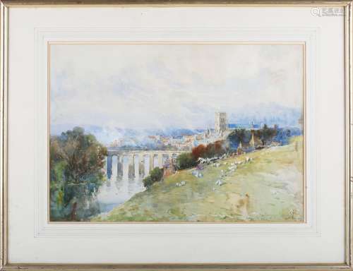 George Charles Haite - 'On a Hill', watercolour, signed with...