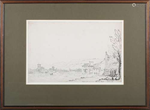 Italian School - 'Malino sull'Arno…', pen with ink over penc...