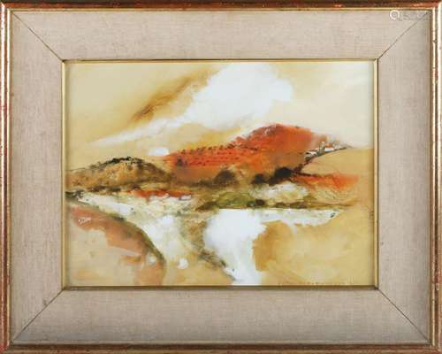 Gerald Parkinson - 'Spanish Landscape', oil on board, signed...