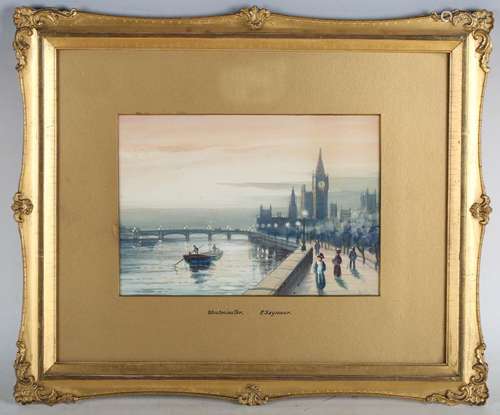 E. Seymour - 'Westminster' and 'The Thames Embankment', a pa...