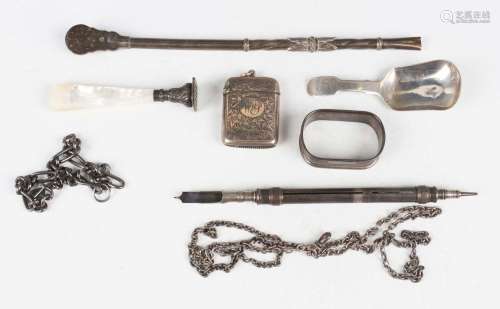 A George IV silver Fiddle pattern caddy shovel, London 1824 ...