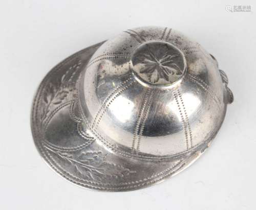 A George III silver novelty caddy spoon in the form of a joc...