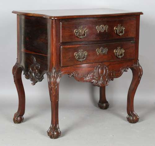 An 18th century rosewood commode