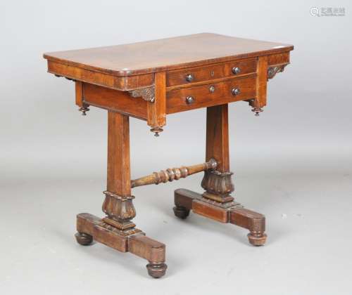 A William IV rosewood work table