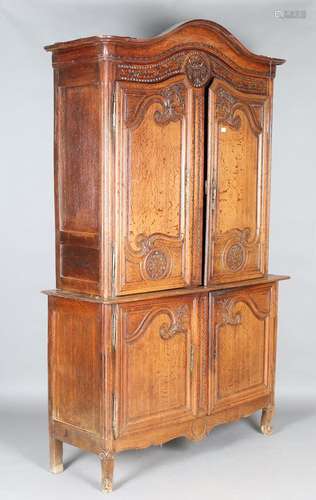 A 19th century Northern French oak armoire