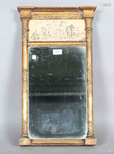 A 19th century gilt composition pier mirror