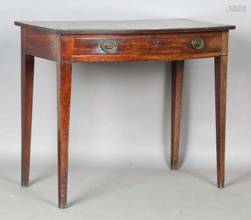 A George III mahogany bowfront side table