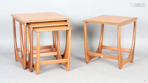 A nest of three G-Plan teak occasional tables