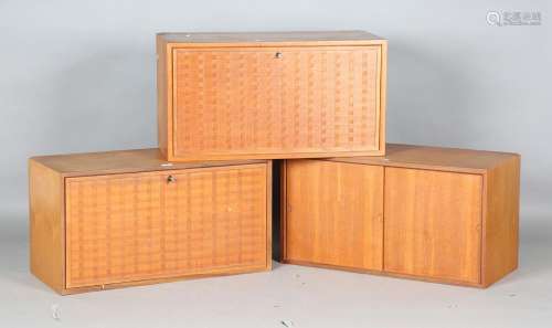 A mid-20th century Danish teak modular wall unit