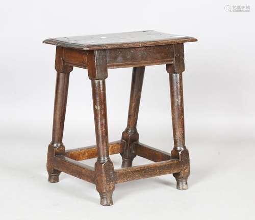 A 17th century oak joint stool