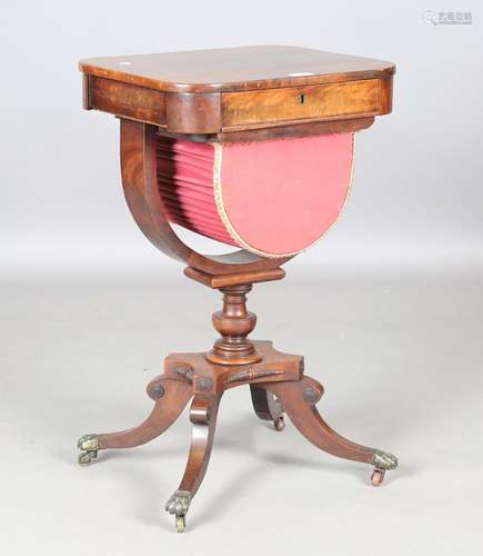 A Regency mahogany work table