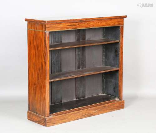 A 19th century simulated rosewood open bookcase