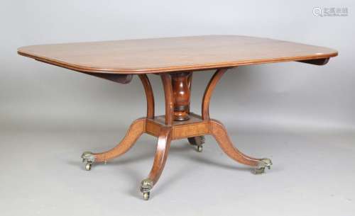 A George IV mahogany rectangular tip-top breakfast table