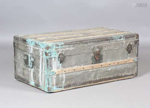 A rare Louis Vuitton zinc-covered 'Explorer' cabin trunk (ma...