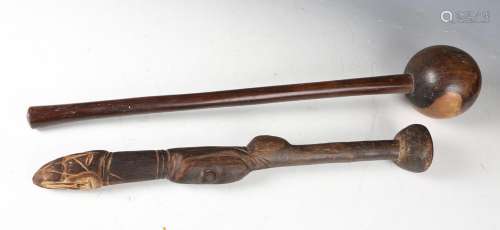 An early 20th century lignum vitae knobkerrie