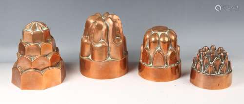 A Victorian copper jelly mould