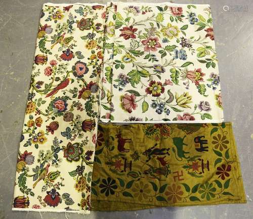 A group of mainly 20th century printed textiles