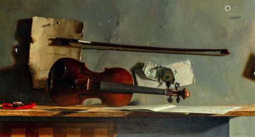 Jacob Collins American, b. 1964 Still Life with Violin, 1997