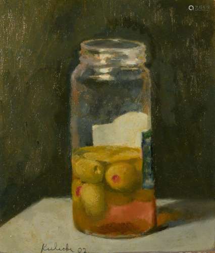 Robert Moore Kulicke American, 1924-2007 Green Olives in a G...