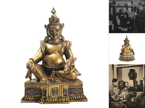 A Gilt Bronze Jambhala