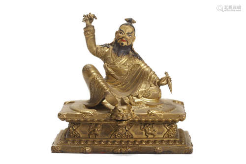 A Gilt Bronze Chinese Figure