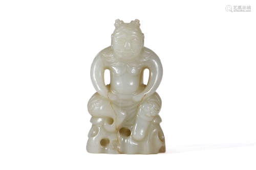 A White Jade Figure Ornament