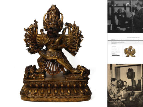 A Gilt Bronze Yamantaka And Consort