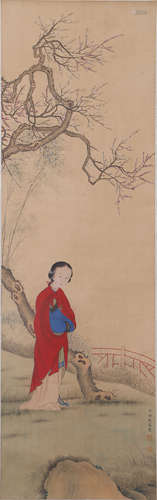 A Chinese Court Lady Painting