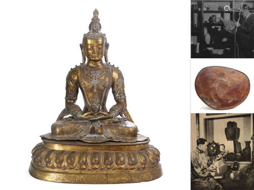 A Gilt Bronze Amitabha