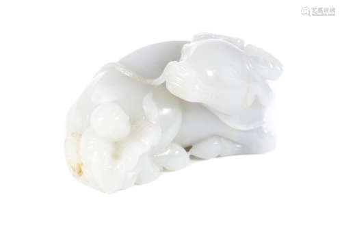 A White Jade Lying Ox