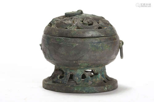 A Bronze Openwork Parfumerie Censer