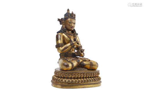 A Gilt Bronze Figure of Vajradhara