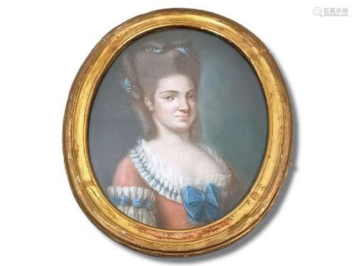 ECOLE FRANCAISE du XVIIIème<br />
Portrait de dame, 1776.<br...