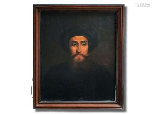 ECOLE fin XIXème<br />
Portrait d'homme au turban<br />
Huil...