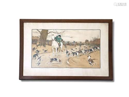 Cecil ALDIN (1870-1935)<br />
The harefiled harriers, the ch...