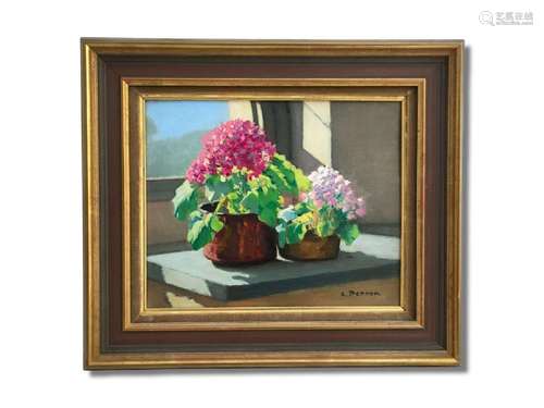 Charles Clément PERRON (1893-1958)<br />
Les hortensias<br /...