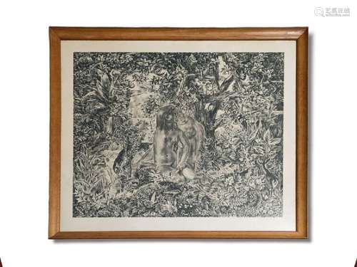 Albert DECARIS (1901-1988)<br />
Adam et Eve<br />
Gravure s...